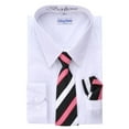 thumbnail image 2 of Berlioni Kids Boys Long Sleeve Dress Shirt With Tie and Hanky  White, 2 of 2