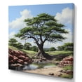 thumbnail image 2 of Designart "Bliss of African Safari Tree I" Landscapes Wall Art - Country Blue Tree Entryway Wall Art, 2 of 6