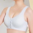 thumbnail image 3 of ylioge M-4X Plus Size Bras for Women Front Closure No Underwire Push Up Bralettes Ladies Casual Solid Breathable Adjustable Support Underwear Bra, 3 of 3
