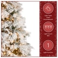 thumbnail image 5 of National Tree Company HGTV Home Collection 7.5 ft Pre-Lit Flocked Bavarian Pine Full Artificial Christmas Tree, 900 Clear Lights, 1,182 Tips, PowerConnect, Includes Stand, Green, 5 of 10