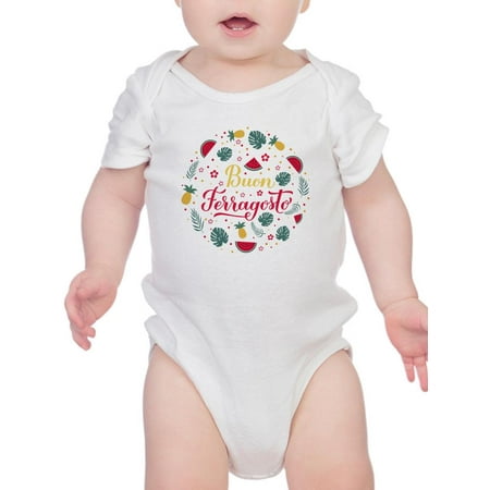 

Buon Ferragosto Fruits Wreath Bodysuit Infant -Image by Shutterstock 24 Months