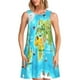 thumbnail image 1 of Easygdp World Map With Animals Landmarks para Vestido Transpirable de Mujer, Vestido Suelto de Manga Corta con Pliegues y Bolsillos para el Verano, 1 of 7