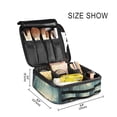 thumbnail image 3 of FORMRS Travel Makeup Bag Large Capacity Train Case Cosmetic Organizer with Adjustable Dividers, Night Forest Scene, 3 of 8