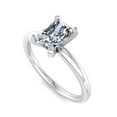 thumbnail image 3 of Brig Jewel 1.9 Ct Moissanite Wedding Engagement Ring - Exquisite Radiant Cut - 14K White Gold Plated - Perfect for Proposals and Anniversaries - Gift for Her - Stunning Prong Set Design, 3 of 3