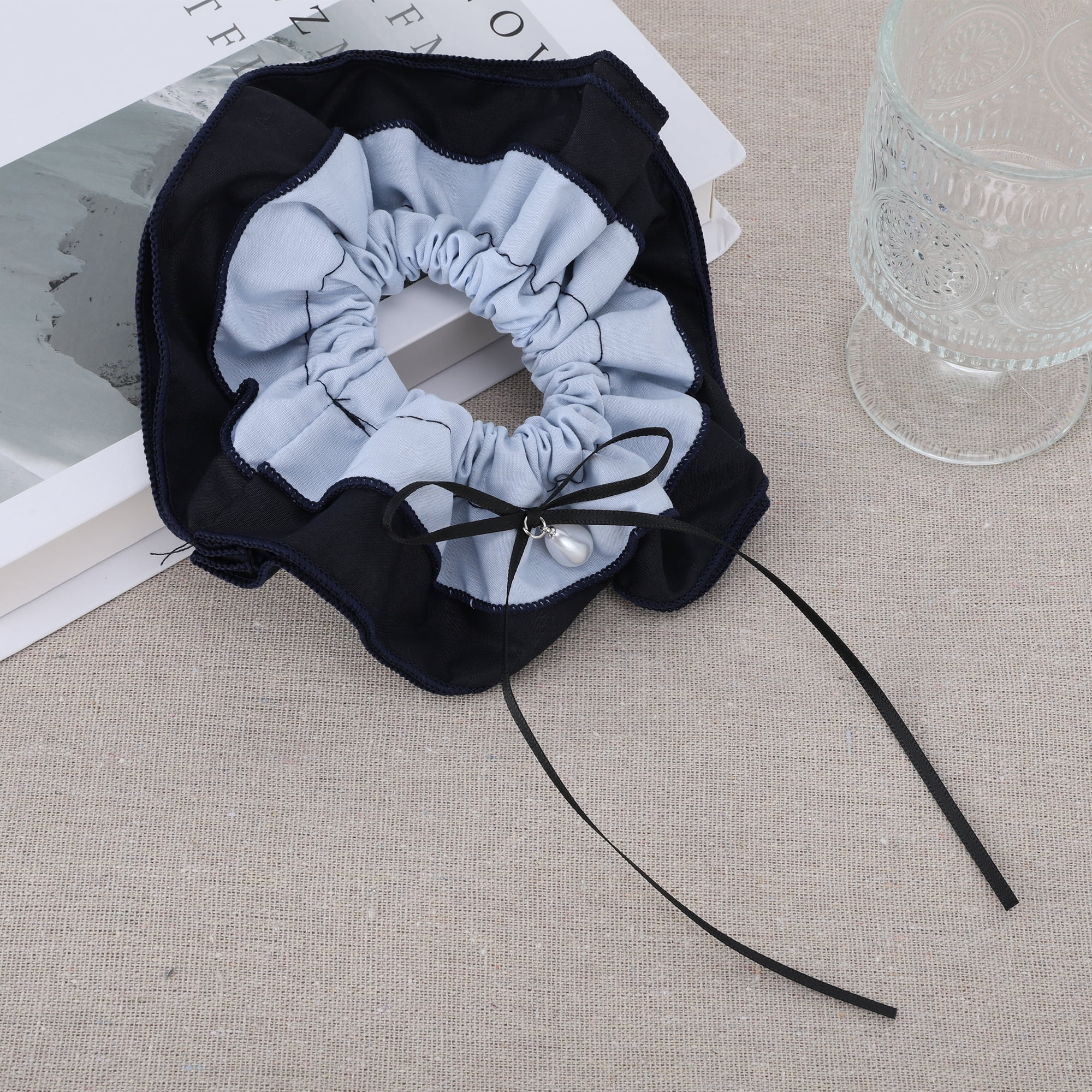 Unique Bargains Fashionable Patchwork Denim Hair Ties in Blue for All Your Styling Needs