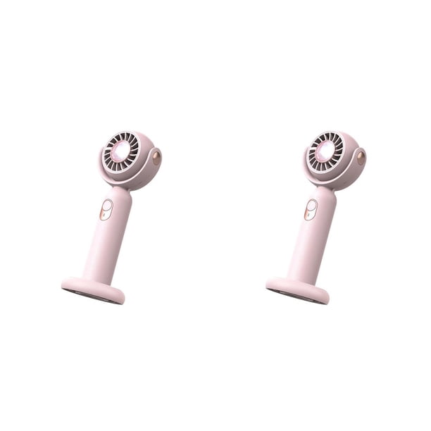 Ventilador de mano portátil Cateissary Recargable 5W color Rosado 2Conjunto