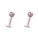 thumbnail image 4 of Ventilador de mano Injueey portátil Recargable Ajustable Enfriamiento de verano 2piezas Blanco Rosado, 4 of 5