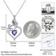 thumbnail image 4 of Collar con colgante de corazón y flor de rosa con piedra natal de plata de ley 925, regalos de joyería para mujeres, 4 of 5