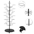 thumbnail image 3 of Modern 30 Hats Steel Hat Display Rack with 6-Tier Black Free Standing Display Hat Holder, 3 of 24
