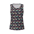 thumbnail image 3 of Picia Bohemian Chicken Pattern Women's Workout Tank Top,Breathable Activewear,Slim Fit Athletic Top,Versatile Workout Moisture-wicking top-, 3 of 9