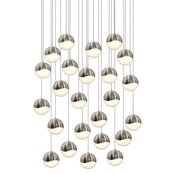 Sonneman 2918-Lrg Grapes 24 Light 27" Wide Led Suspension Multi Light Pendant - Nickel