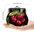thumbnail image 2 of Cherry Stylish Mens Wallet with Coin Pocket - 0.7 Microfiber Zinc Alloy Jaws, 4.3x4.7 in/11x12 cm, 2 of 7