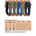 thumbnail image 2 of Gomelly Women Cargo Cropped Pants Solid Color Palazzo Pant Loose Fit Bottoms Ladies Lounge Holiday Trousers High Waist Camel M, 2 of 2