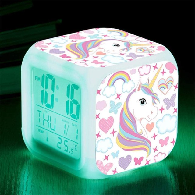 Despertador con luz para despertar, 8 sonidos naturales Regalo del día del niño para niños, niñas, horas de luz del reloj digital, control de un toque, reloj de cabecera con fecha, temperatura Xemadio LL-1612