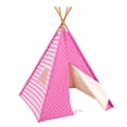 thumbnail image 4 of KidKraft KidKraft Deluxe Bamboo and Canvas Play Teepee, Children's Furniture – Starry Skies- Pink, 4 of 5