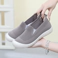 thumbnail image 7 of XIMIN Women's Slip-On Walking Tennis Flats Shoes Loafers Low Top Knit Dressy Comfortable Casual Travel Work Driving Business Sneaker Footwear (40, Gray), 7 of 7