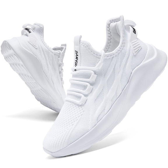GLYGML Slip-On Athletic Sneakers, Breathable Lightweight Running Shoes, Non-Slip Cushioned Casual Walking Shoes for Men & Women