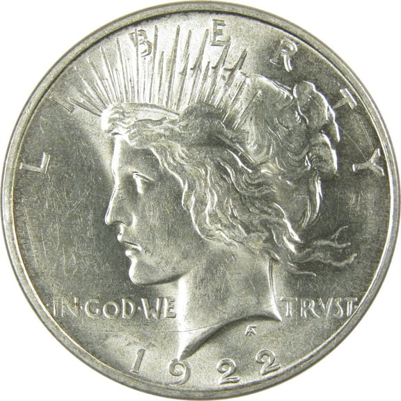 1922 D Peace Dollar Borderline Uncirculated Silver $1 Coin