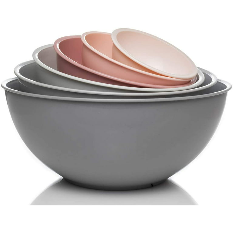 Cook with Color Prep Bowls with Lids- Deep Mixing Bowls Nesting Plastic Small Mixing Bowl Set with Lids (ROS)