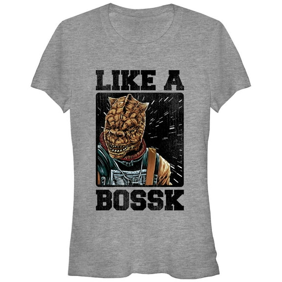 Junior's Star Wars Bounty Hunter Like a Bossk  Graphic Tee Athletic Heather Medium