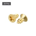 thumbnail image 3 of Uxcell M3x8mm Brass Wood Screws, Phillips Flat Head Self Tapping Connector 25 Pack, 3 of 5