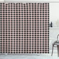 thumbnail image 1 of Ambesonne Japanese Shower Curtain, Grid Stripes and Squares, 69"Wx75"L, Vermilion Black White, 1 of 3