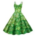 thumbnail image 3 of WILLBEST Vestidos Largos Casuales Para Mujer. Elegante Vestido Estampado Floral Del Día De San Patricio Para Fiestas Y Celebraciones. 21, 3 of 3