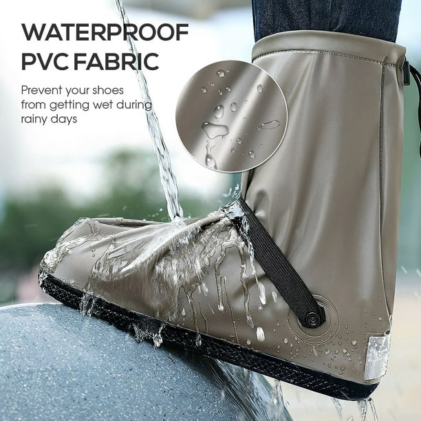 Acheter Couvre-chaussures imperméables avec réflecteurs couvre-chaussures  de pluie réglables pour cyclisme Camping sac à dos