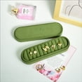 thumbnail image 3 of TAIMY Velvet Jewelry Box, Travel  Ring Organizer, Compact Portable Jewelry Case，The Perfect Gift for Your Daughter, Girlfriend, or Mom  (green), 3 of 7