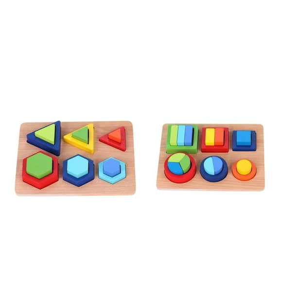 Tablero de Rompecabezas con Forma de 2 Uds., Juguete de Desarrollo , para Hugo tablero de coincidencia de forma