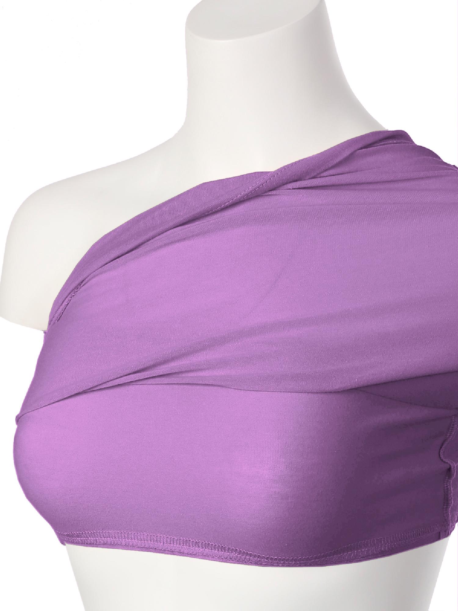 MixMatchy Women’s Tube Top – Side Shirring Scrunched Double Layer Stretchy Top - View #12