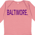 thumbnail image 4 of Inktastic Baltimore in Purple Text Boys or Girls Long Sleeve Baby Bodysuit, 4 of 5
