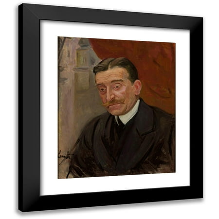 Stanislaw Lentz 12x14 Black Modern Framed Museum Art Print Titled - Portrait of Zdzislaw Lubomirski (1915)
