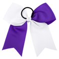 thumbnail image 4 of 12PCS 8" Two Toned Large Cheer Hair Bows Ponytail Holder Handmade, 4 of 5