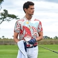 thumbnail image 3 of Balery Christmas Camisa Polo de Hombre con Estampado, de Manga Corta y Tejido Medio, Camisa Tipo Golf Polo-Medium, 3 of 6