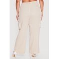 thumbnail image 4 of Women's Plus Size Gauze Knit Wide Leg Cargo Pants, 4 of 4