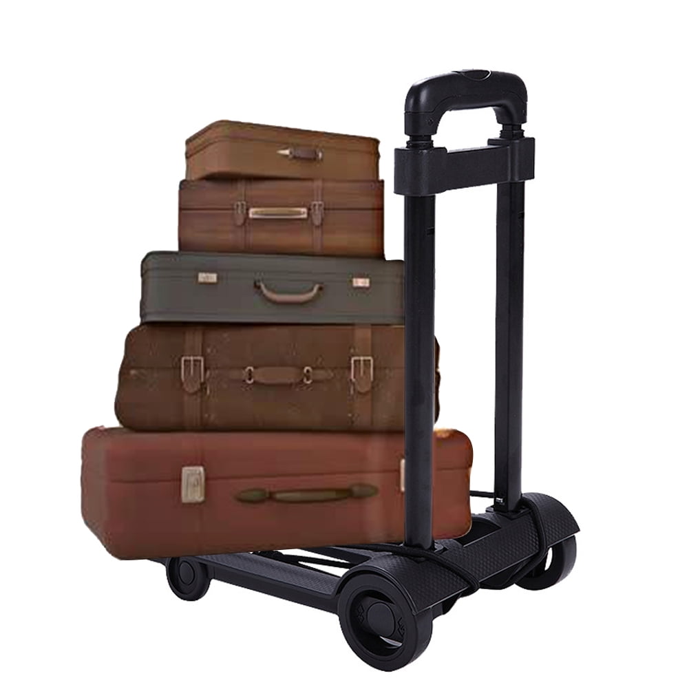 suitcase with folding wheels