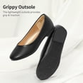 thumbnail image 3 of Zapatos DREAM PAIRS para Niñas Pequeñas Slip On Flats Negros de PU, 3 of 7