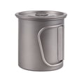 thumbnail image 4 of Camping Cutlery Titanium Cup Bowl Spork Titanium 3 Pieces Set Tableware Outdoor Coffee Cup Mug, 4 of 8