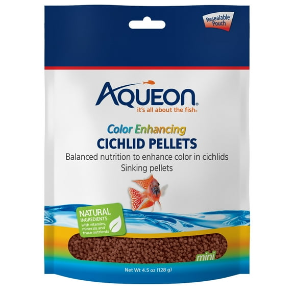 Aqueon Cichlid Food Color Enhancing 4.5 Ounces Color