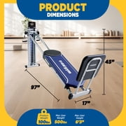 Total Gym Evolve Home Fitness Full Body Workout Machine with 16 Resistance Levels, Blue