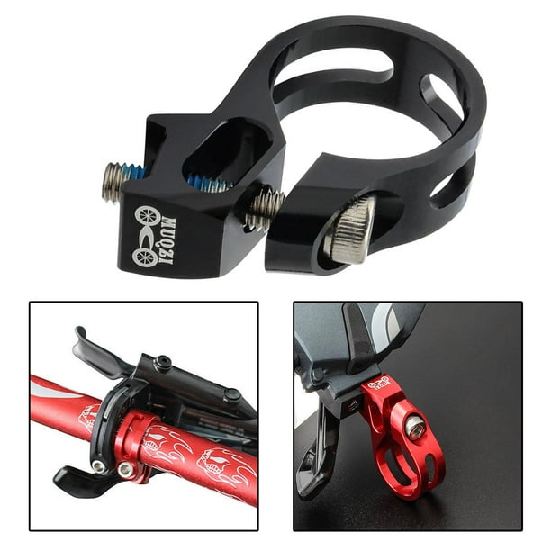 Abrazadera de palanca de cambios Cola de aleación de aluminio 22.2 mm negro