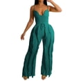 thumbnail image 1 of Ensembles Assortis Tenue d'Été Ensemble de Vêtements pour Femmes Col Rond Sans Manches Hauts Pantalons Ensembles Pantalons Style S_397 Survêtements pour Femmes Vert G, 1 of 6