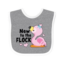Inktastic New to the Flock Cute Baby Flamingo Boys or Girls Baby Bib
