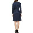 thumbnail image 3 of INSPIRE CHIC Women's Satin Tie Neck A-Line Midi Dress, 3 of 5