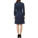 thumbnail image 3 of Vestido midi A-line de satén con cuello atado INSPIRE CHIC para mujer azul marino M, 3 of 5