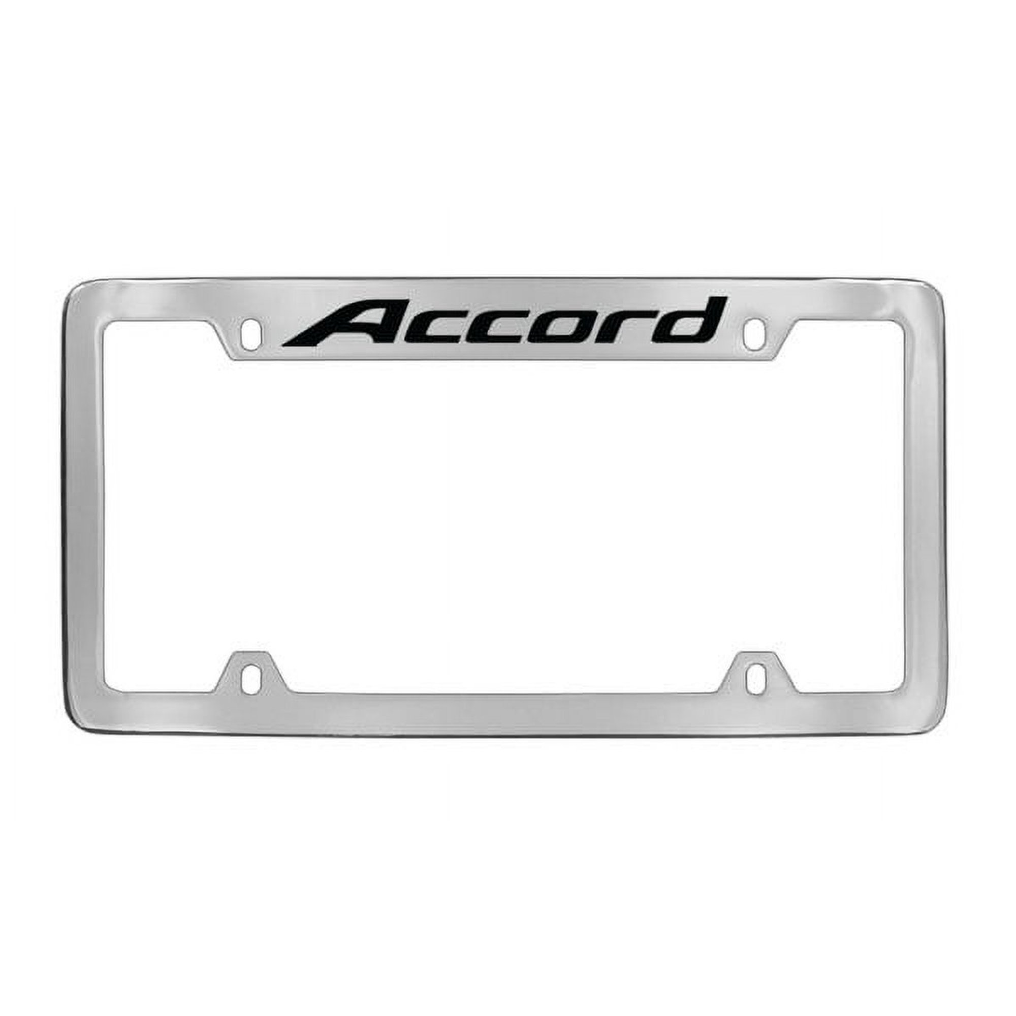 Honda Accord Chrome Plated Zinc Top Engraved License Plate Frame Holder