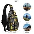 thumbnail image 5 of Sunflower and Bee Illustration Sling Bag with Rustic Farmhouse Style, Lightweight Durable Crossbody Backpack, Adjustable Strap, Multiple Compartments for Daily Use and Outdoor Activities, 5 of 6
