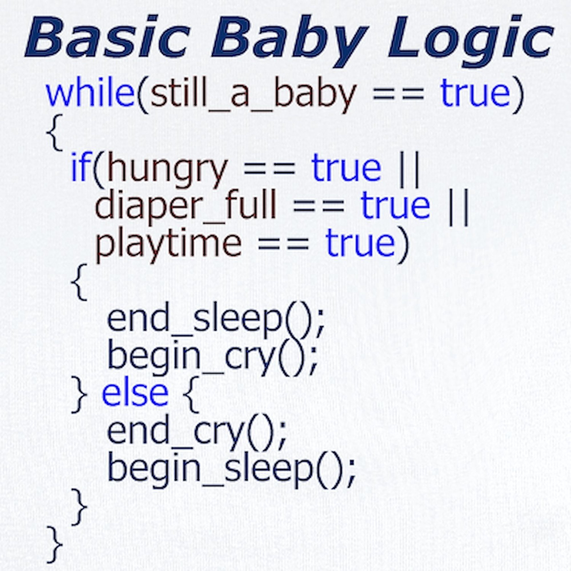 CafePress - Basic Baby Logic Onesie Body Suit - Baby Light Bodysuit, Size Newborn - 24 Months