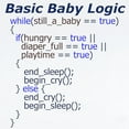 thumbnail image 2 of CafePress - Basic Baby Logic Onesie Body Suit - Baby Light Bodysuit, Size Newborn - 24 Months, 2 of 4